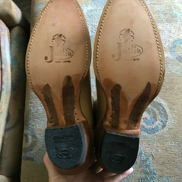 RARE! Justin Rocky Mountain ELK Mens Cowboy Boots 8D - Picture 5 of 8